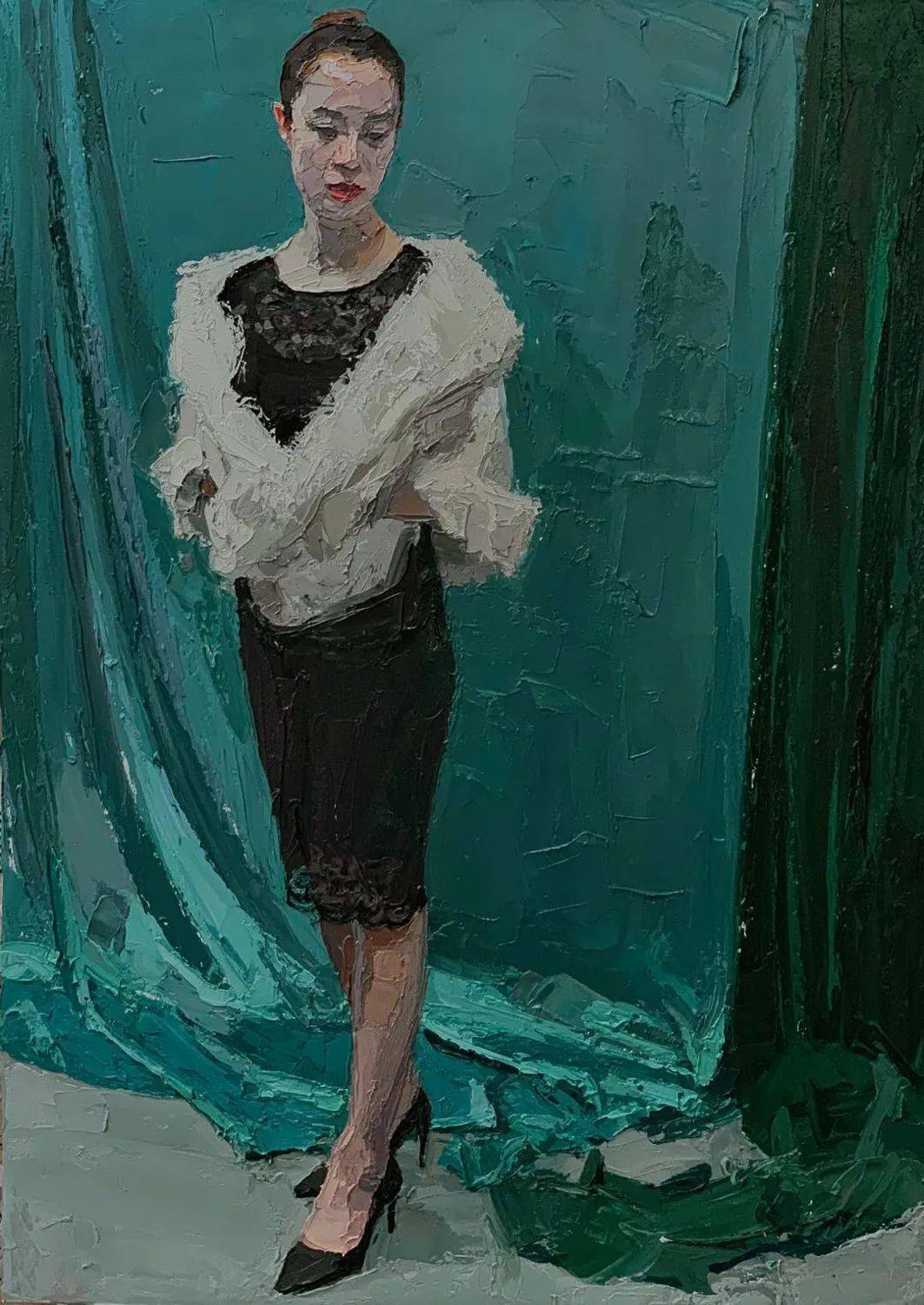 贺羽 《短信》 81×62cm 2011年 布面油彩